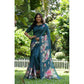 Generic Women's Faux_Tussar Floral Saree With Unstitched Blouse 5.5Mtr (Teal)