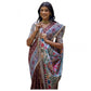 Generic Women's Faux_Tussar Geometric_Print Saree With Unstitched Blouse 5.5Mtr (Coffee)