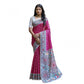 Generic Women's Faux_Tussar Geometric_Print Saree With Unstitched Blouse 5.5Mtr (Pink)