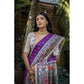 Generic Women's Faux_Tussar Geometric_Print Saree With Unstitched Blouse 5.5Mtr (Purple)