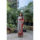 Generic Women's Faux_Tussar Geometric_Print Saree With Unstitched Blouse 5.5Mtr (Red)