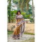 Generic Women's Faux_Tussar Geometric_Print Saree With Unstitched Blouse 5.5Mtr (Mustard)