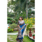 Generic Women's Faux_Tussar Geometric_Print Saree With Unstitched Blouse 5.5Mtr (Royal_Blue)