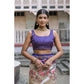Generic Women's Faux_Tussar Floral Jal With Patola Print Saree With Unstitched Blouse 5.5Mtr (Blue)