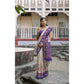 Generic Women's Faux_Tussar Floral Jal With Patola Print Saree With Unstitched Blouse 5.5Mtr (Blue)