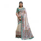 Generic Women's Faux_Tussar Floral Jal With Patola Print Saree With Unstitched Blouse 5.5Mtr (Teal)