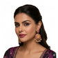 Generic Women's Zinc Alloy Gold Plated Chandbali Earrings (Multicolor)