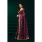 Generic Women's Net Sequence Saree With Unstitched Blouse 5.5Mtr (Maroon)