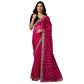 Generic Women's Net Sequence Saree With Unstitched Blouse 5.5Mtr (Pink)