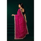 Generic Women's Net Sequence Saree With Unstitched Blouse 5.5Mtr (Pink)