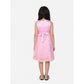 Generic Girl's Net Embroidered Sleeveless Dress (Pink)