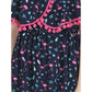 Generic Girl's Rayon Flamingo Print Sleeveless Dress (Black)