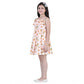 Generic Girl's Rayon Printed Sleeveless Dress (Orange)