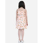 Generic Girl's Rayon Printed Sleeveless Dress (Orange)