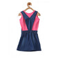 Generic Girl's Denim &amp; Cotton Bow Sleeveless Dungaree (Pink)