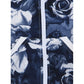 Generic Girl's Polyester Printed Long Sleeves Bomber Jacket (White-Blue)