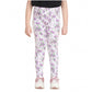 Generic Girl's Cotton Lycra Floral Elasticated Jeggings (Lavender)