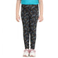 Generic Girl's Cotton Lycra Floral Elasticated Jeggings (Multicolor)