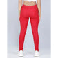 Generic Girl's Cotton Lycra Solid Elasticated Jeggings (Red)