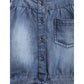Generic Girl's Denim Embroidered Sleeveless Jumpsuit (Blue)