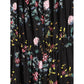Generic Girl's Rayon Floral Sleeveless Jumpsuit (Black-Pink)