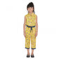 Generic Girl's Cotton Printed Sleeveless Jumpsuit (Yellow)