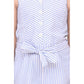 Generic Girl's Polyester Cotton Blend Striped Sleeveless Jumpsuit (Light Blue)