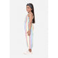 Generic Girl's Polyester Cotton Blend Striped Sleeveless Jumpsuit (Multicolor)