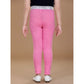 Generic Girl's Cotton Lycra Star Print Elasticated Leggings (Pink)