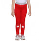 Generic Girl's Cotton Lycra Star Print Elasticated Leggings (Red)