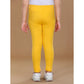 Generic Girl's Cotton Lycra Solid Elasticated Leggings (Yellow)