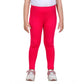 Generic Girl's Cotton Lycra Solid Elasticated Leggings (Dark Pink)