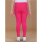Generic Girl's Cotton Lycra Solid Elasticated Leggings (Pink)