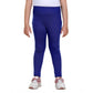 Generic Girl's Cotton Lycra Solid Elasticated Leggings (Blue)