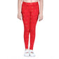 Generic Girl's Cotton Lycra Printed Elasticated Leggings (Red)