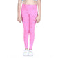 Generic Girl's Cotton Lycra Printed Elasticated Leggings (Light Pink)
