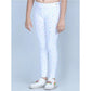 Generic Girl's Cotton Lycra Printed Elasticated Leggings (White)