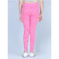 Generic Girl's Cotton Lycra Printed Elasticated Leggings (Pink)