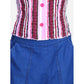 Generic Girl's Rayon Solid Bell Sleeve Top with Culottes (Purple-Blue)