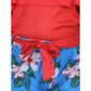 Generic Girl's Rayon Floral Short Sleeve Top and Trouser Set (Multicolor)