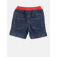 Generic Girl's Denim Lace Inserts Sleeveless Shorts (Blue-Red)