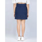 Generic Girl's Denim Solid Buttoned Skirt (Navy Blue)