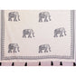 Generic Women's Linen Cotton Printed Saree With Unstitched Blouse 5.5Mtr (Off White)