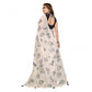 Generic Women's Linen Cotton Printed Saree With Unstitched Blouse 5.5Mtr (Off White)