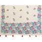 Generic Women's Linen Cotton Printed Saree With Unstitched Blouse 5.5Mtr (Off White)