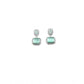 Generic Women's Brass Silver Plated Drop Earrings (Turquoise)