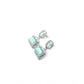 Generic Women's Brass Silver Plated Drop Earrings (Turquoise)