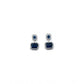 Generic Women's Brass Silver Plated Drop Earrings (Blue)