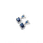 Generic Women's Brass Silver Plated Drop Earrings (Blue)