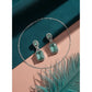 Generic Women's Brass Silver Plated Drop Earrings (Turquoise)